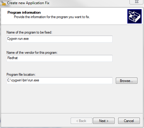 Create new Application Fix