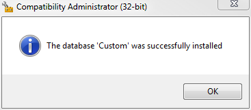 Installed dialog