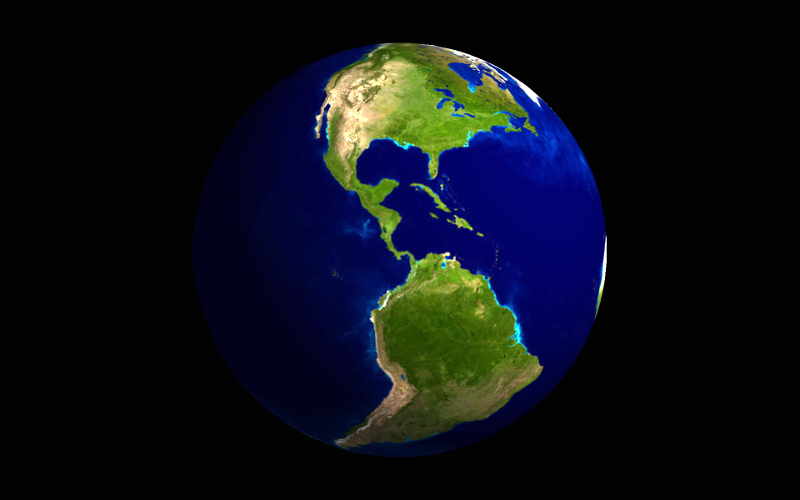 OpenGL Globe Screensaver
